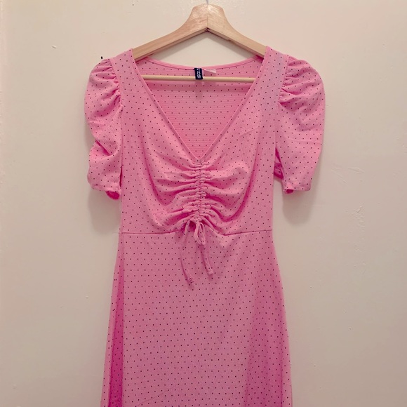 H&M Dresses Hm Pink Polka Dot Dress Poshmark